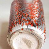 Glazed ceramic vase 1970s Height 20 cm