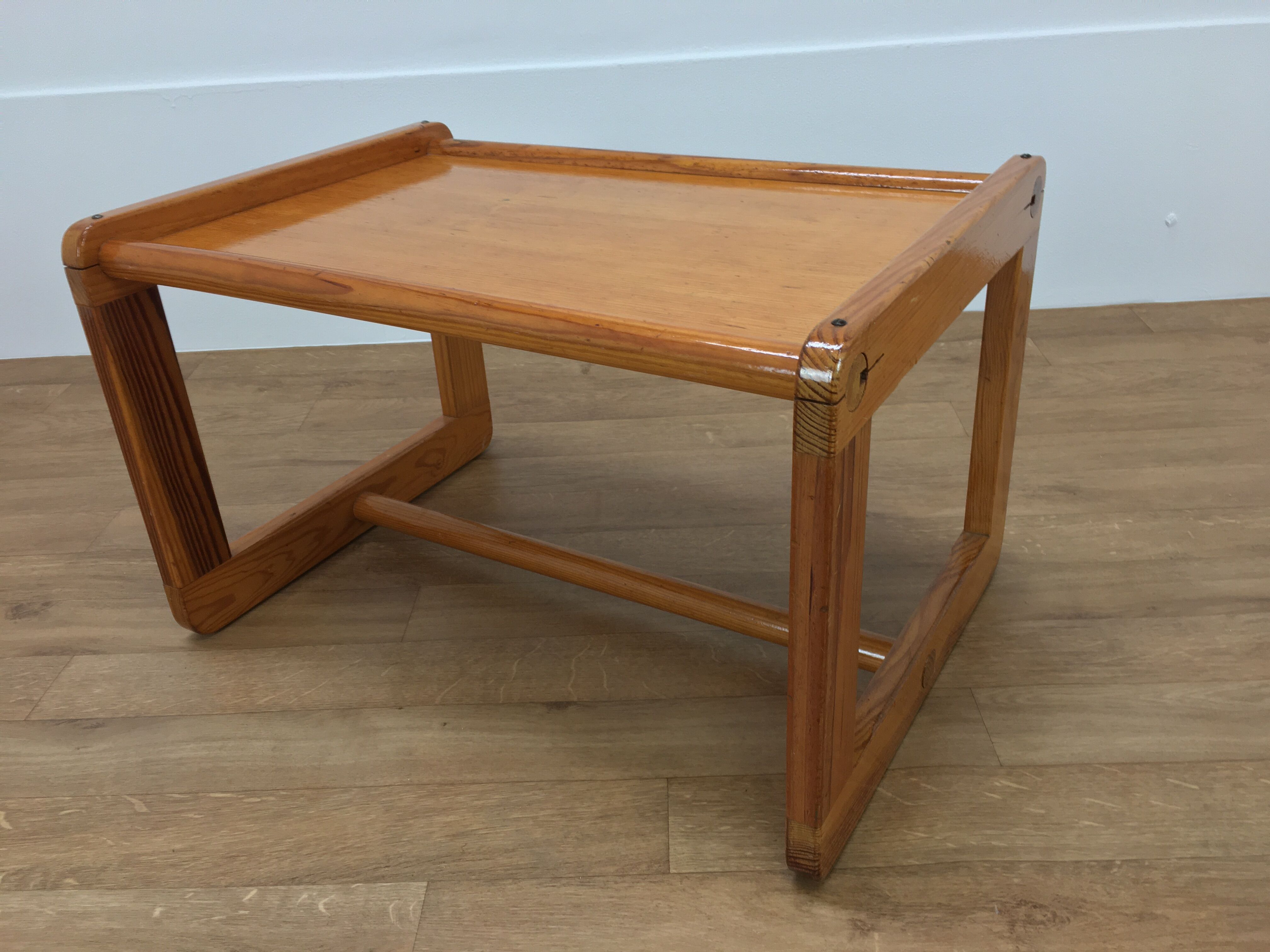 Baumann children's pine desk and chair, 1970