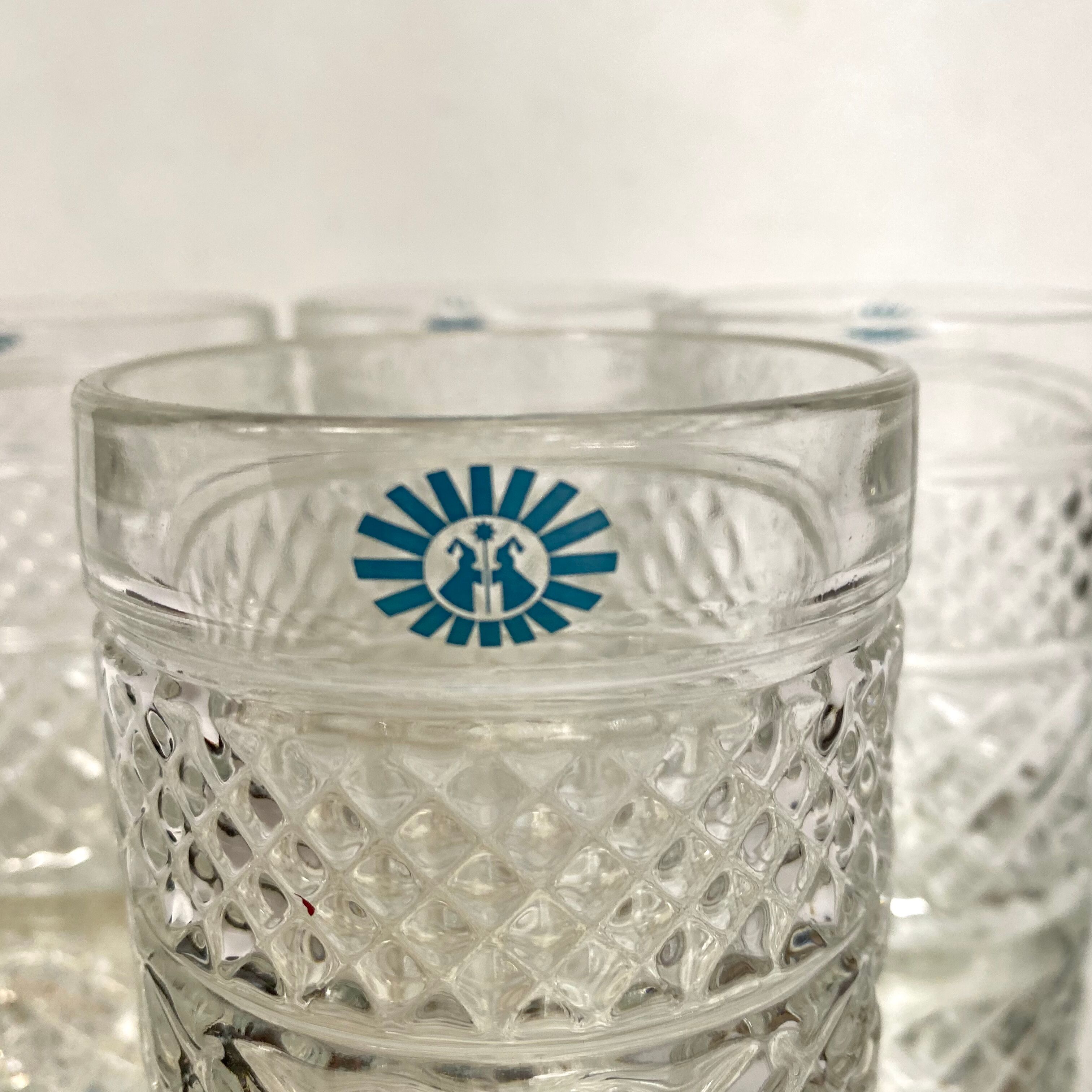 Vintage advertising water glasses