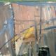 Vintage Modernists Oil Painting Still Life With Red Bottle, Signed Falck