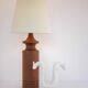 Large mid-century modern Danish teak table lamp