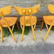 (Lot) 6 Bistro Chairs Lutherma Banana (Light Oak)