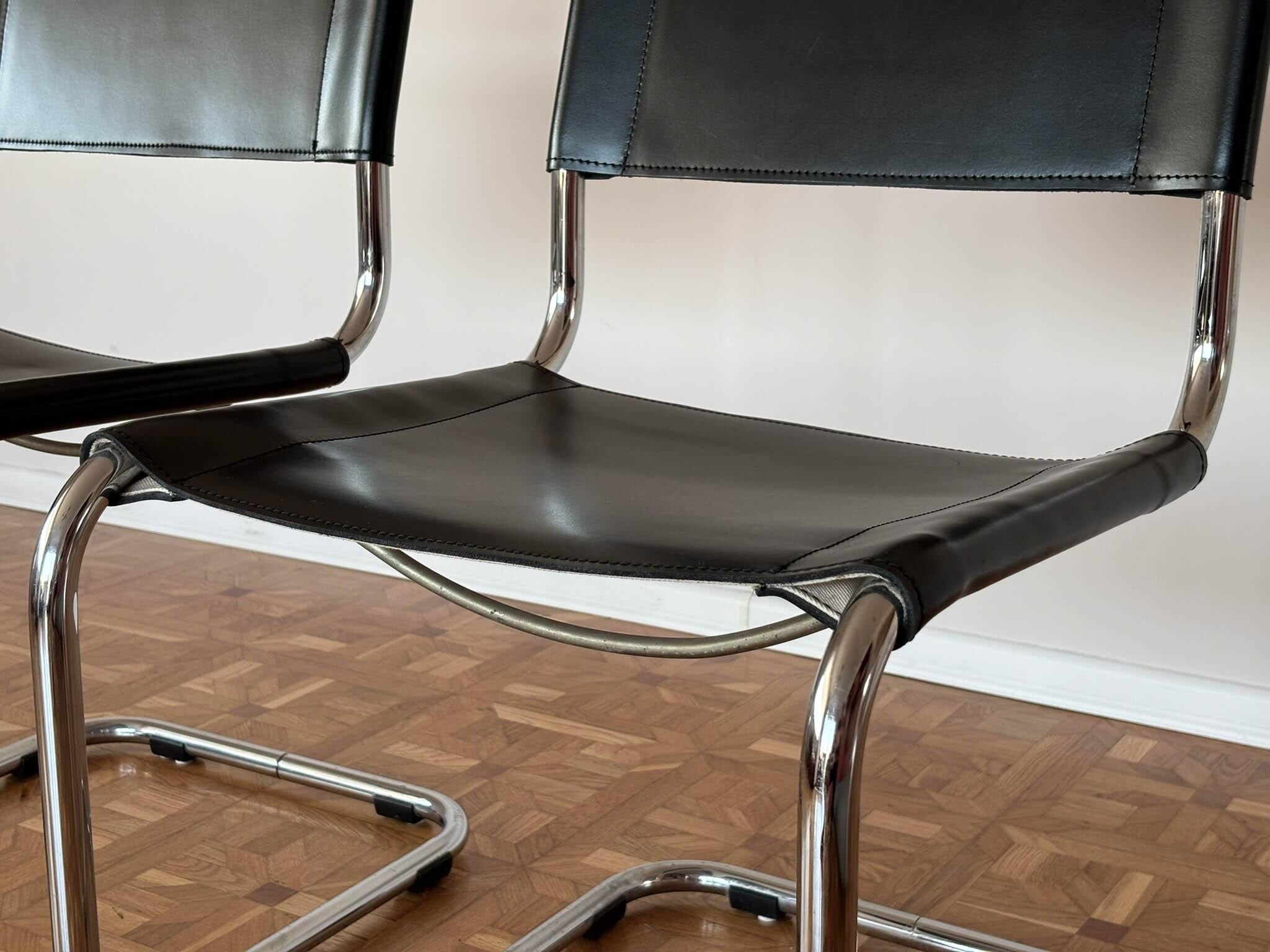 Chaises S33 par Mart Stam pour Thonet, années 1980, ensemble de 2