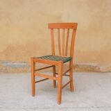 Wooden and rattan countryside canne chair