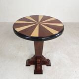 Art Deco style table with different types of inlaid wood