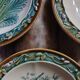 5 assiettes anciennes majolique Longchamp 