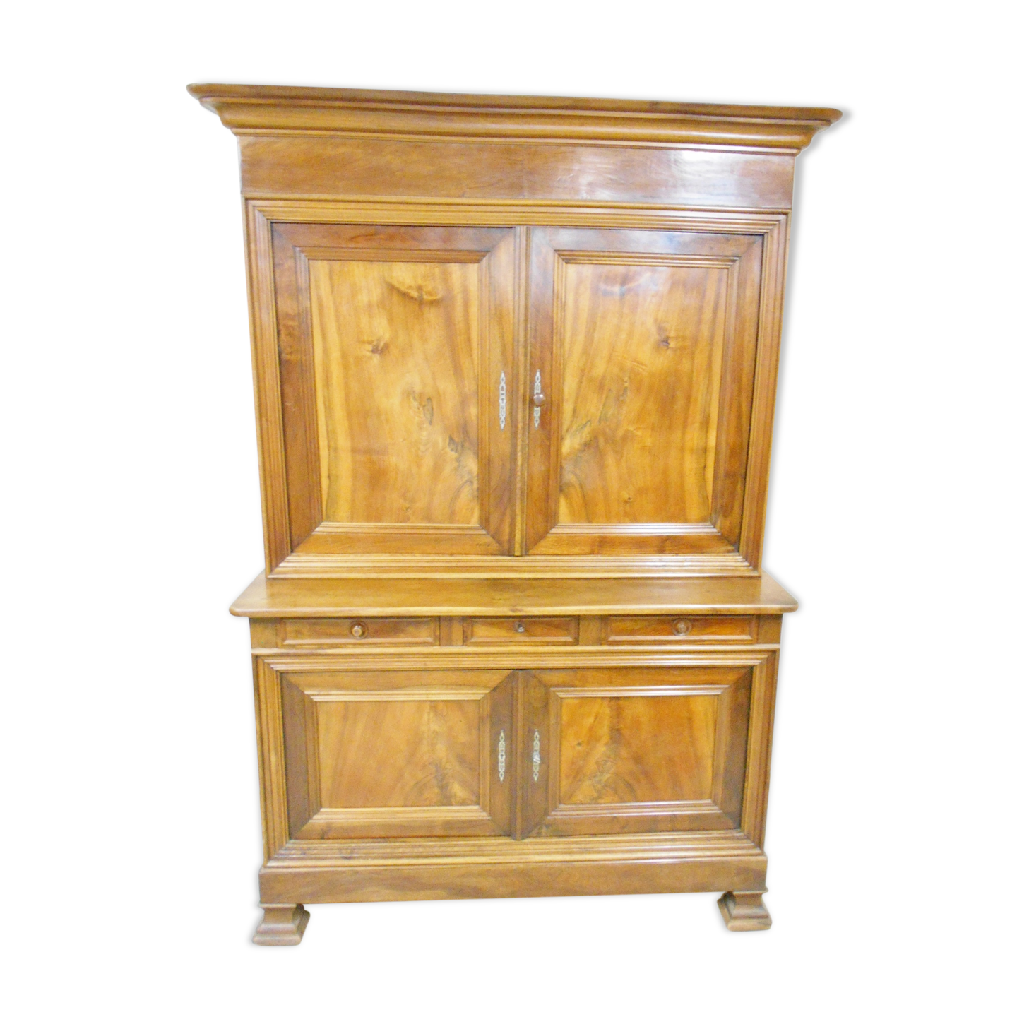 Buffet two bodies Louis Philippe walnut