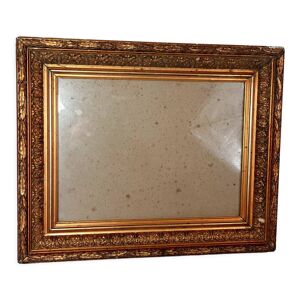 Cadre fin XIXe siècle +verre bois