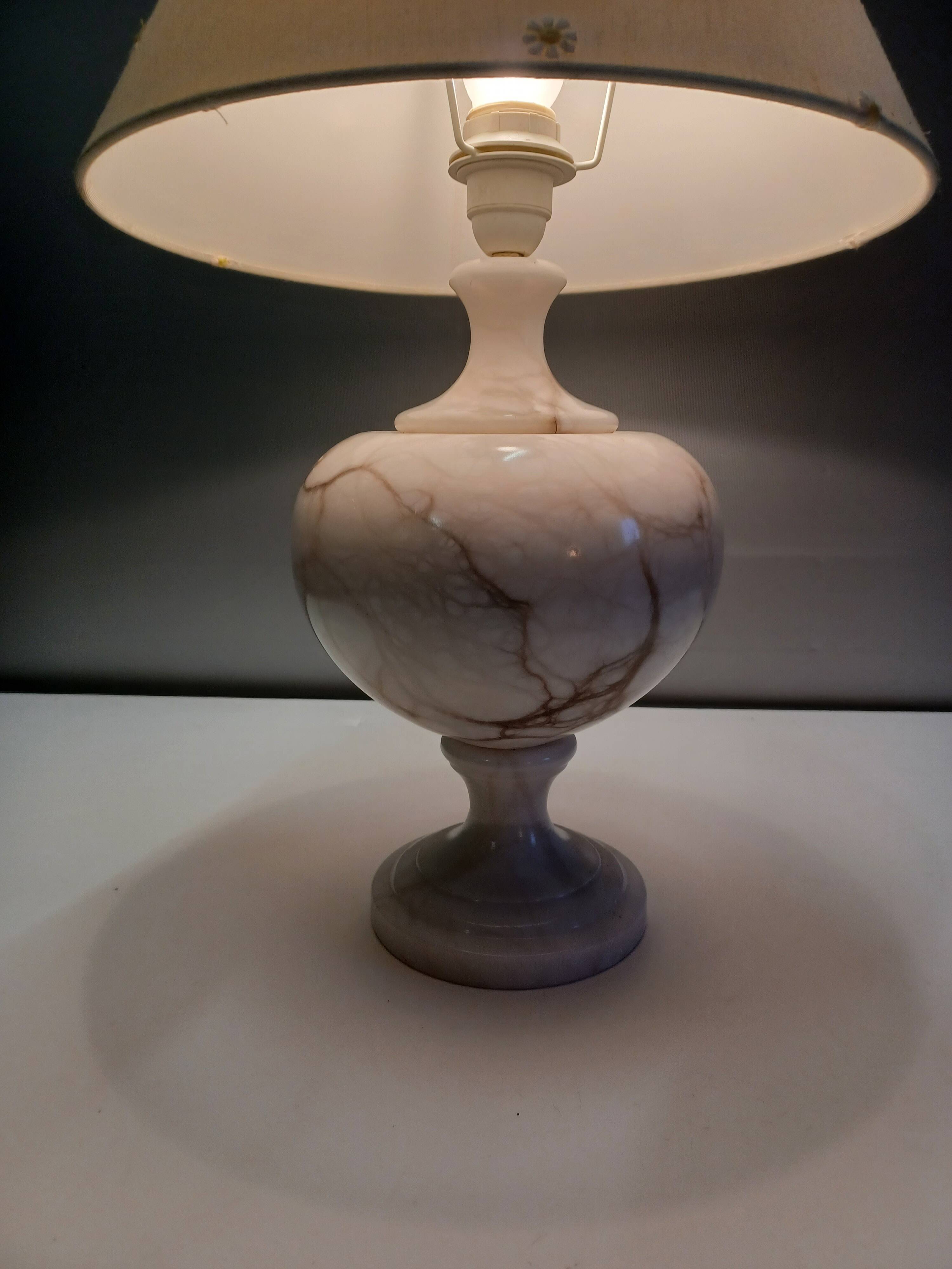 Vintage table lamp - Marble / onyx base - 1960