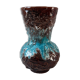 Vase brown and blue 70s Vallauris