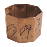 Round old brass brass brass art deco towel