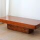 Vintage 70s elm burl coffee table