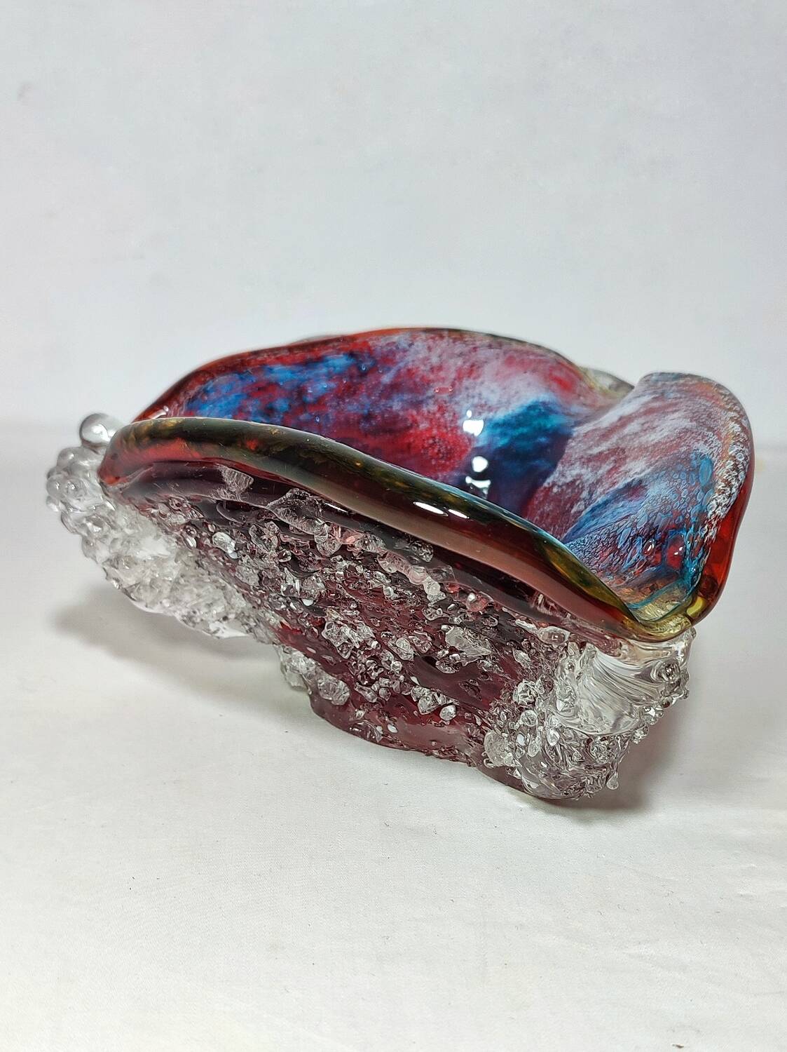 Cenicero de cristal de Murano. Italia, 1980s