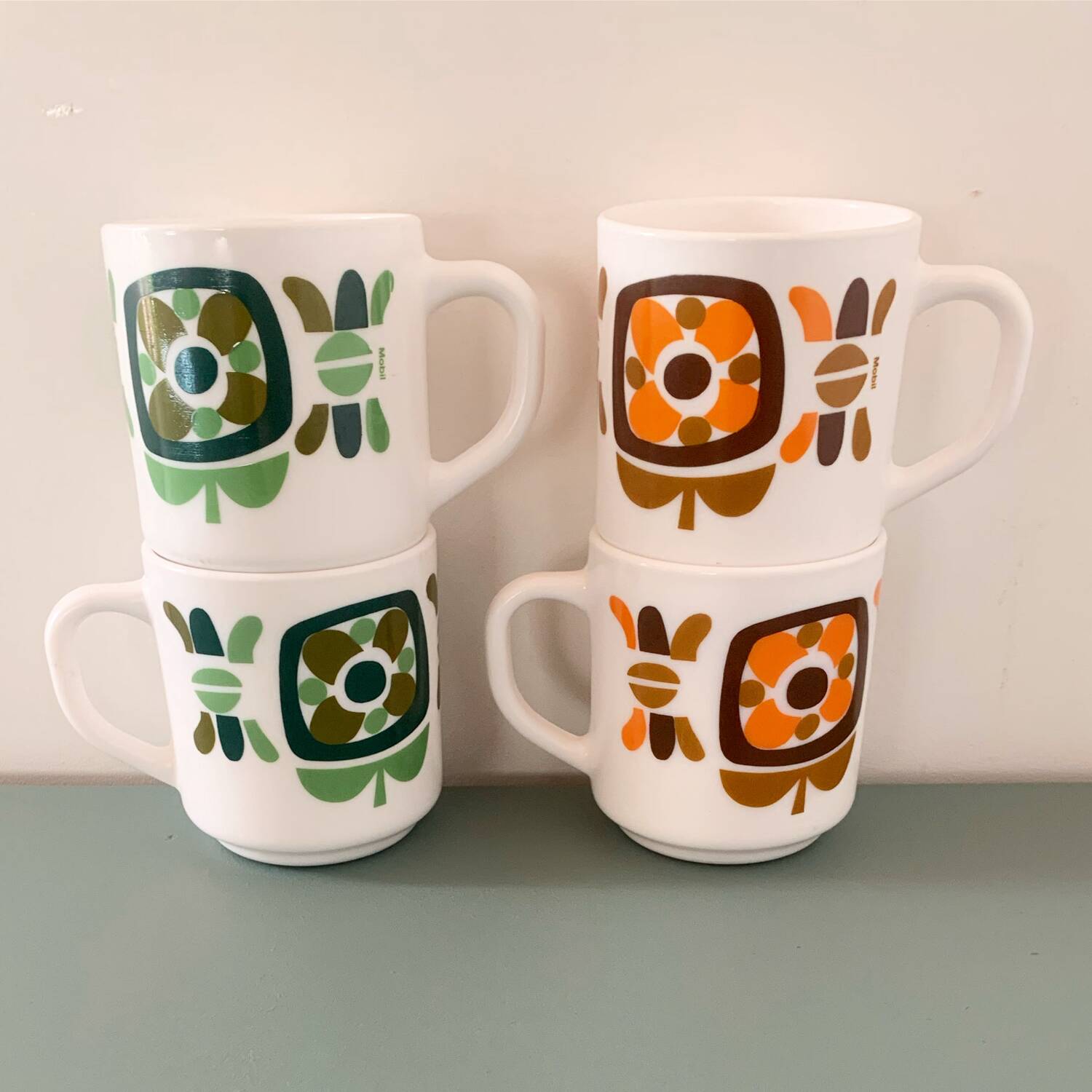 Set of 4 MOBIL mugs