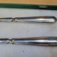 Art Deco salad cutlery in silver-plated metal and horn