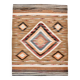8x11 Brown & Cream Geometric Kilim Rug, 260x341Cm