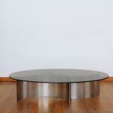 Coffee table smoked glass 70's