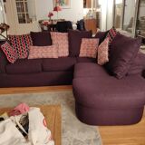 Purple corner sofa