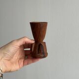 Paire de coquetiers en bois