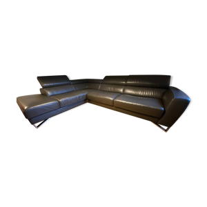 Canapé d'angle cuir