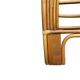 Rattan and leather headboard 140cm vintage 1970