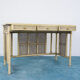 Vienna straw bamboo chair desk set modern vintage 80s design