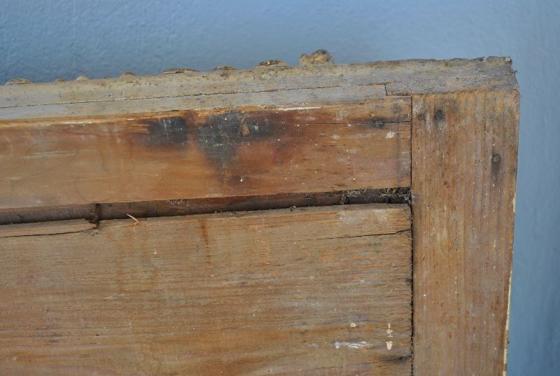 Mirror in gold stucco and glass mercury 91x126cm