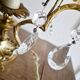 Gilt bronze bouillotte lamp with crystal drops, Empire style
