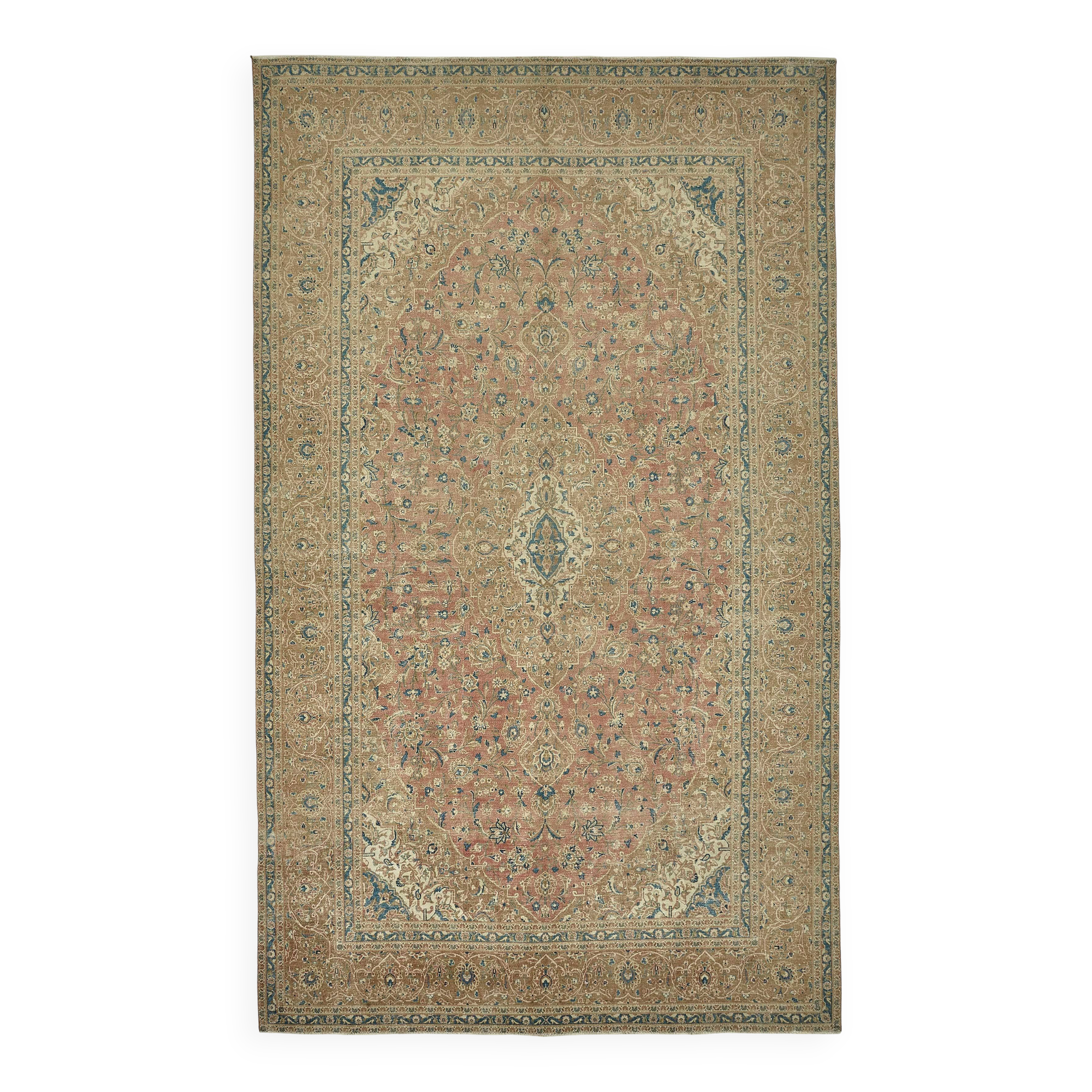 Tapis vintage unique fait à la main 293 cm x 484 cm