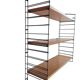 Scandinavian modular shelf Tomado Holland design metal and wood vintage 50's 60's