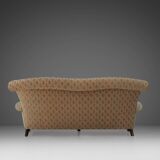 Large Victorian Sofa and Matching Ottoman, United Kingdom, 1890s