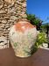 Ancient terracotta pottery jar from the 19th century.