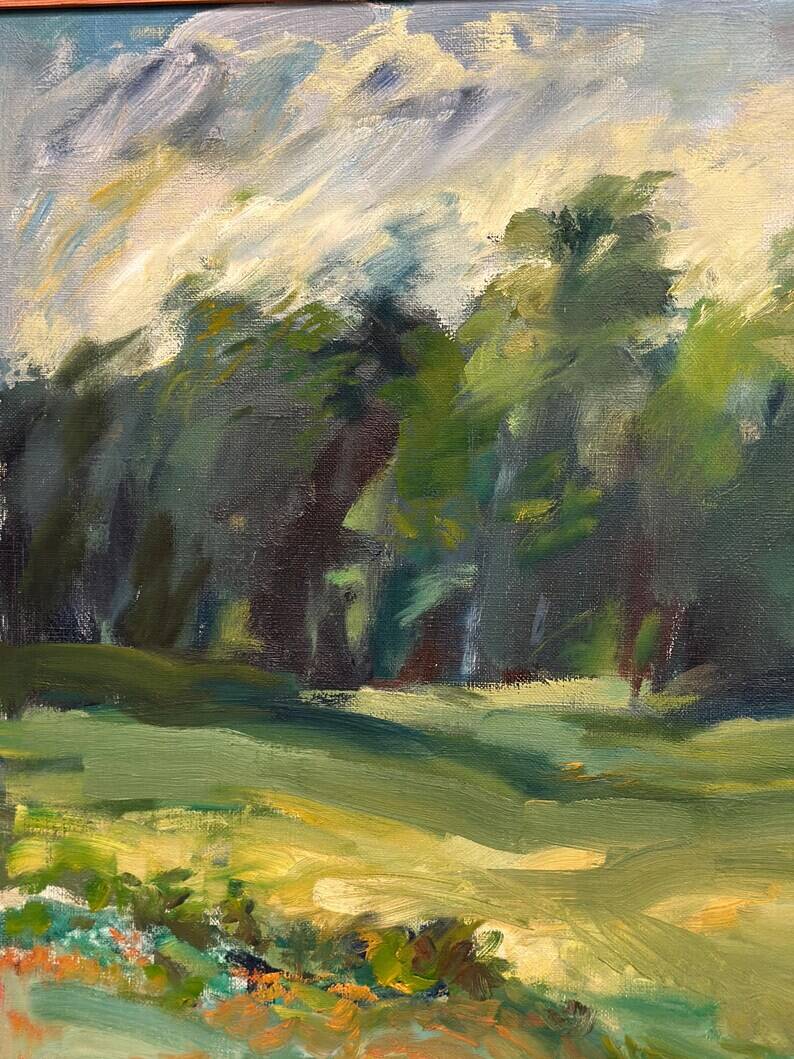 Original Swedish Oil on Canvas “Forest” by Leif Nilsson – Signed – Vintage