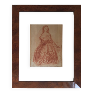 Sanguine, Femme en pied,