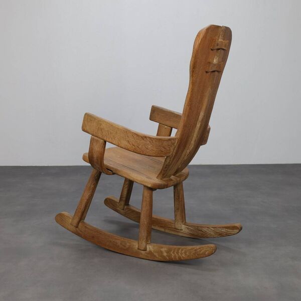 Fauteuil à bascule brutaliste de De Puydt, années 1970