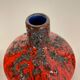 Ensemble de 3 vases en poterie céramique rouge noir Otto Keramik Allemagne 1970