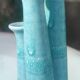 "Organ" triple soliflore vase in artisanal ceramic