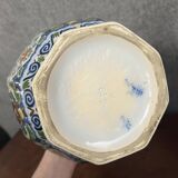 Rouen: pair of flower vases, hand painted around 1880-1900