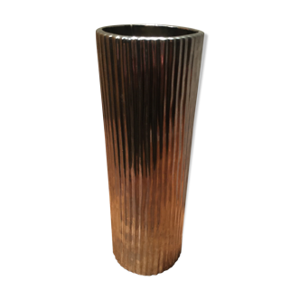 Vase en céramique couleur inox