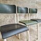 Set of vintage chairs stacking chairs green bakelite