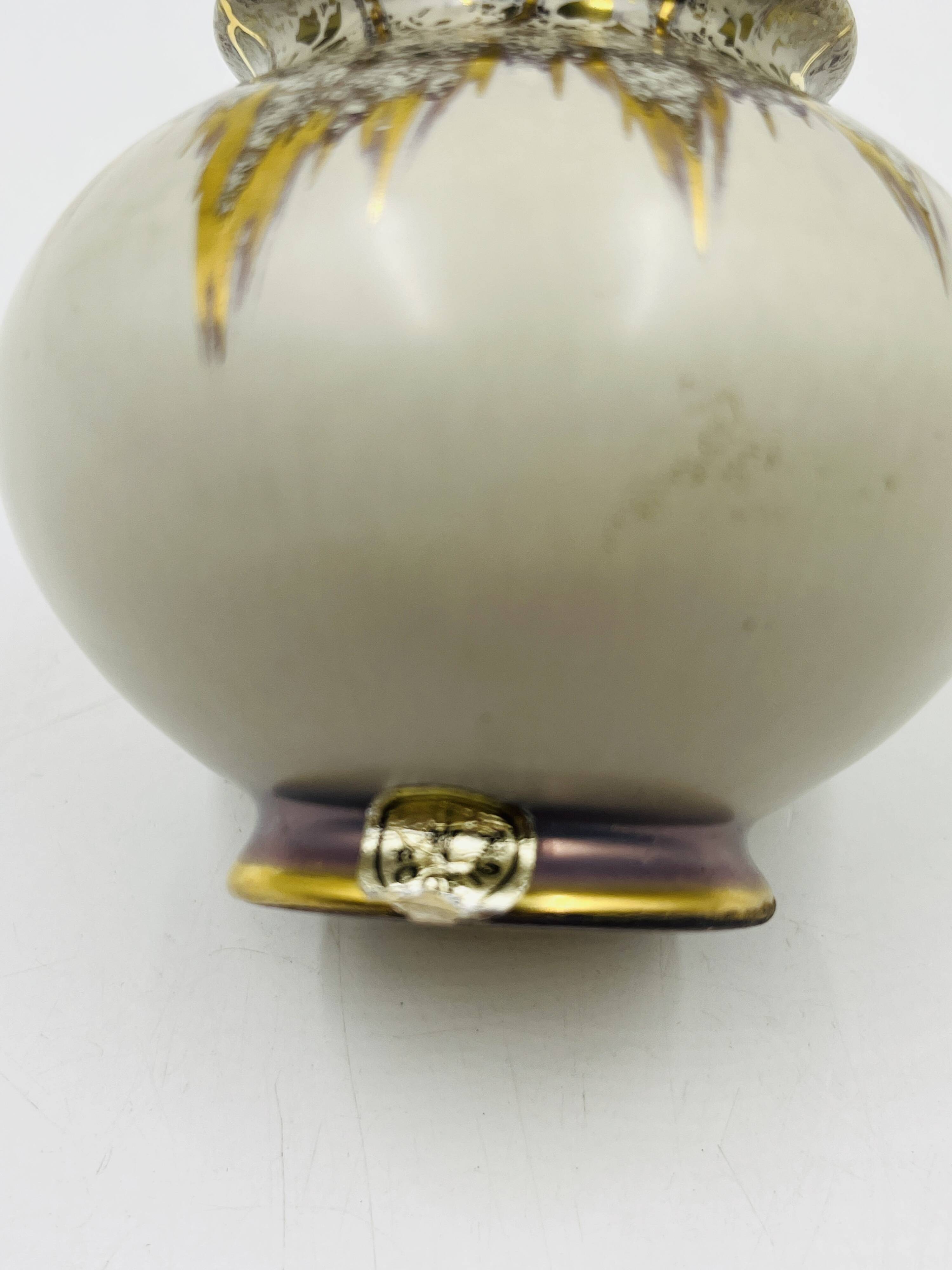 Miniature vase Dümler Breiden Höhr gold model representing vintage