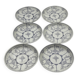 Set of 6 Boch Copenhague saucers