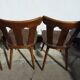 Lot of 4 wooden bistro chairs - 70s 80s 90s
