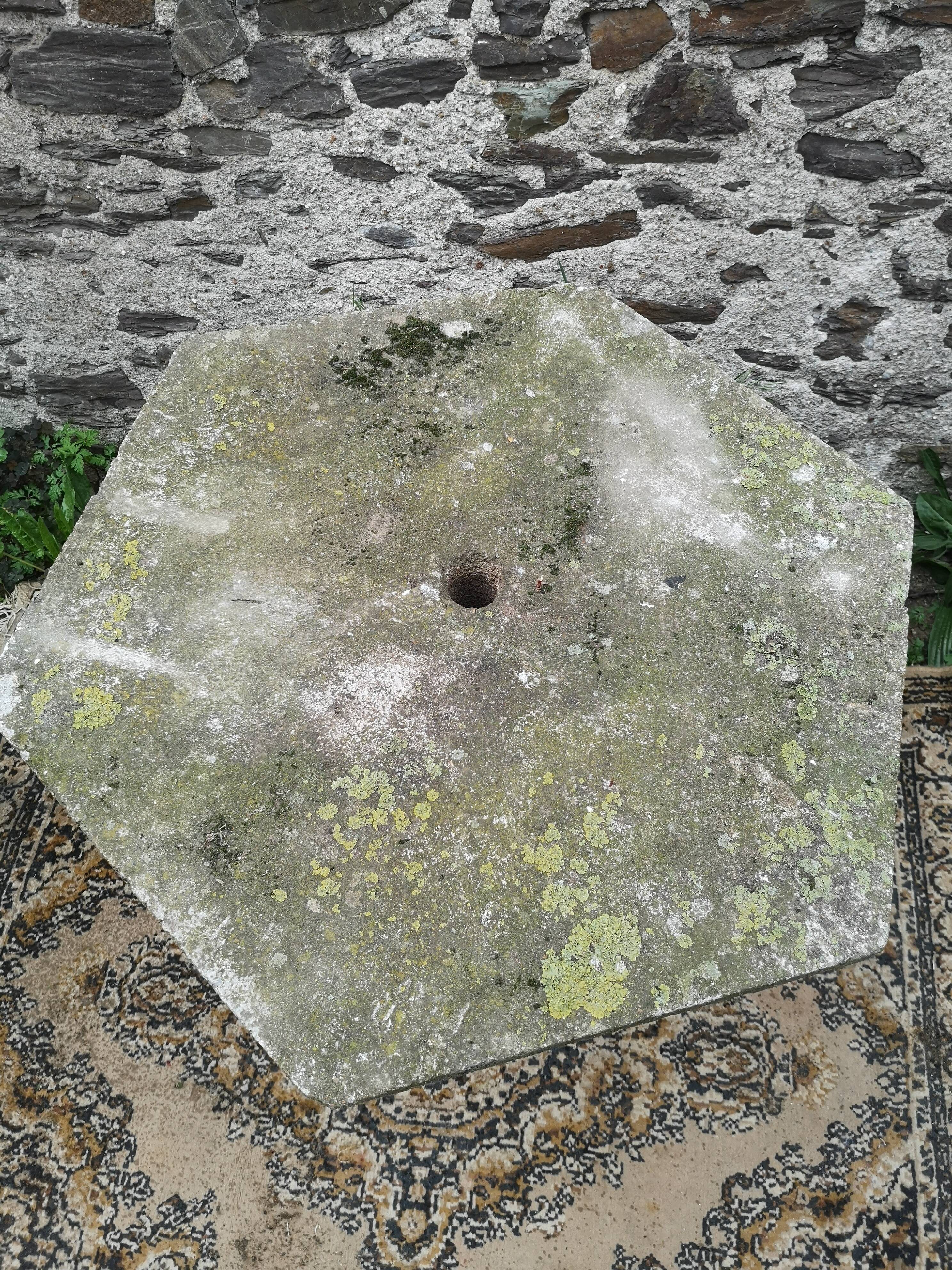 Design hexagonal concrete table