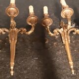 Paire d'appliques en bronze