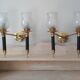 Pair of vintage 50s wall lights, 2 sconces