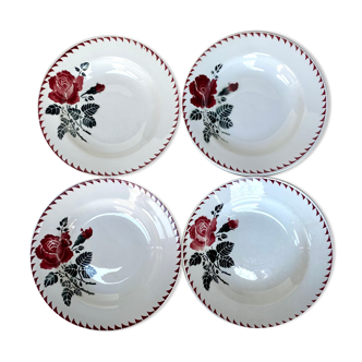 Set of 4 old Amandinoise plates