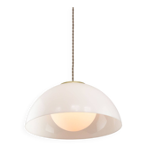 Suspension italienne Space Age en laiton et verre acrylique, années 1970