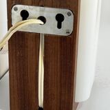 Scandinavian wall light in teak and opaline glass by Louis Kalff for Philips, 1968