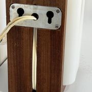 Scandinavian wall light in teak and opaline glass by Louis Kalff for Philips, 1968